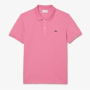 NWT Lacoste L.12.12 Slim Fit Pink Piqué Cotton Polo Shirt Size Small